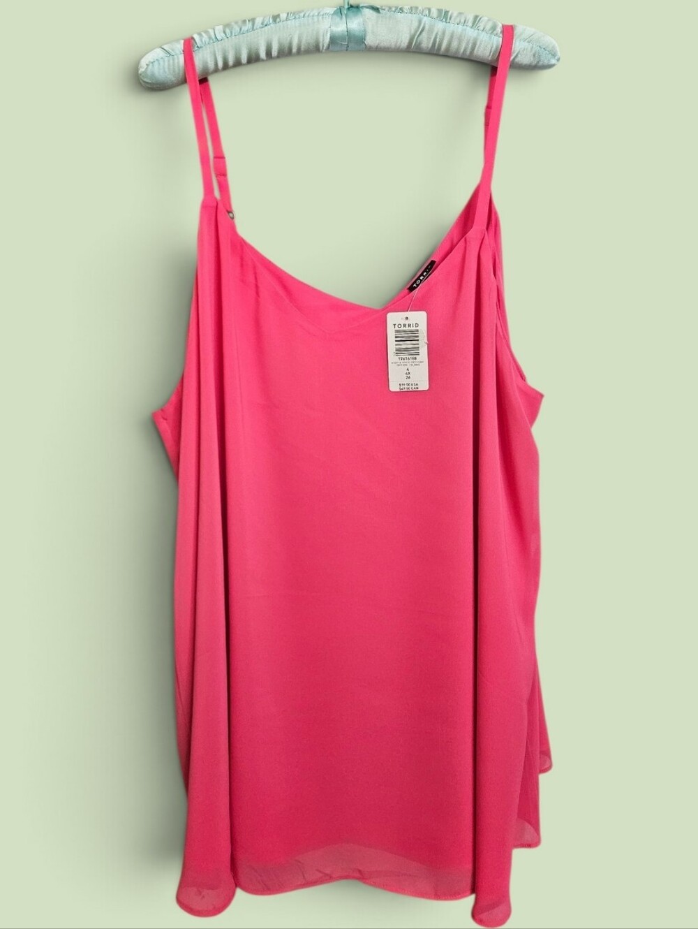 Torrid Sleeveless Pink Spaghetti-Strap Top